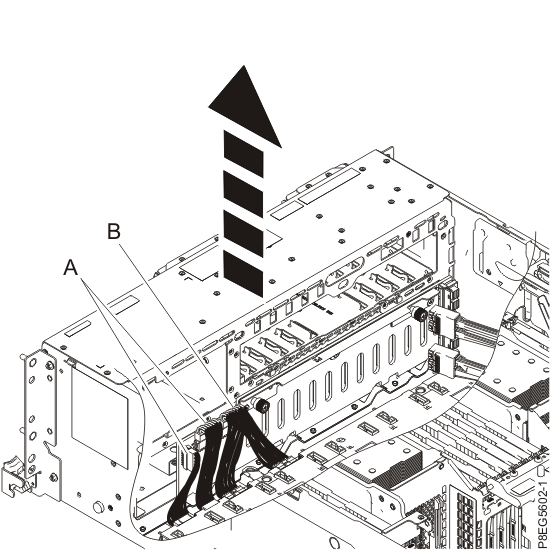 Removing the power, signal, and control panel cables